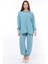 Kadın Aerobin Gömlek-Pantolon Alt Üst Ikili Takım Bebe Mavisi 3