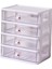 Masa Drawer Organizer Çok Fonksiyonlu Bölmeler Makyaj Tutucu Kozmetik 4 Çekmeceler Beyaz (Yurt Dışından) 4