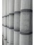 Taç Aplik Örme Kullanıma Hazır 1/2 Seyrek Pile Tül Perde Tek Kanat - Gri 130 x 240 cm 1