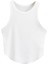 Kadın Oval Etekli Beyaz Renk Bisiklet Yaka Crop Top Bluz 1