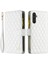Samsung Galaxy A34 5g Baskılı Rhombus Desen Pu Deri Kılıf Folio Manyetik Cüzdan Stand Zipper Cep Telefon Kapağı Kayışla (Yurt Dışından) 1