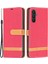 Samsung Galaxy A34 5g Renkli Bir Ekleme Kot Ceza Doku Flip Folio Cover Pu Leathstand Cüzdan Telefon Kılıfı Kayış (Yurt Dışından) 1