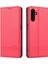 Samsung Galaxy A14 5g Cowhide Doku Stand Telefon Kılıfı Pu Deri Manyetik Auto-Emilmiş Folio Flip Cüzdan Kapağı (Yurt Dışından) 2