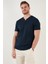 % 100 Pamuklu V Yaka Slim Fit T Shirt Erkek T SHİRT 5902122 8