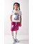 Kız Çocuk Baskılı T-Shirt-Etek Takımı 3