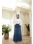 2254-DENIM Klasik Etek Koyu Mavi 5