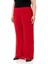 Büyük Beden Beli Lastikli Astarlı Bol Paça Şifon Kırmızı Pantolon 4