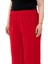 Büyük Beden Beli Lastikli Astarlı Bol Paça Şifon Kırmızı Pantolon 5