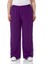 Büyük Beden Beli Lastikli Astarlı Bol Paça Şifon Mor Pantolon 1