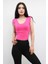 Süveter Model Triko Bluz Fuşya 2