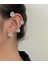 Gümüş Renk Tekli Zirkon Taşlı Kalp Earcuff Kıkırdak Küpe 1