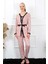 Kadın 3'lü Somon Sabahlık Pijama Takım 16103 4