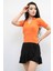 Gömlek Yaka Triko Bluz Turuncu 3
