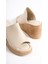 Kadın Pamela Krem Konfor Ortopedik Iç Taban Dolgu Topuk Terlik 4