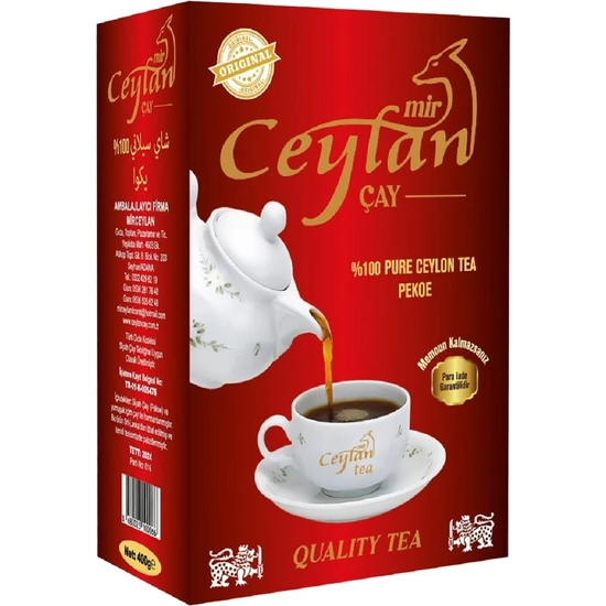 Ceylan Tea 800 Gr Ithal Seylan Sri Lanka Ceylon Siyah Yaprak Kaçak Çay