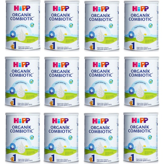Hipp Organik Combiotic Bebek Sütü 350 gr 12 Adet 0 - 6 Ay İçin Sütlü Toz Devam Sütü