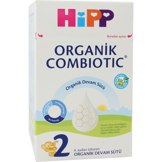 Hipp 2 Organik Combiotic Devam Sütü 800 gr 6 Aydan İtibaren Sütlü Bebek Maması