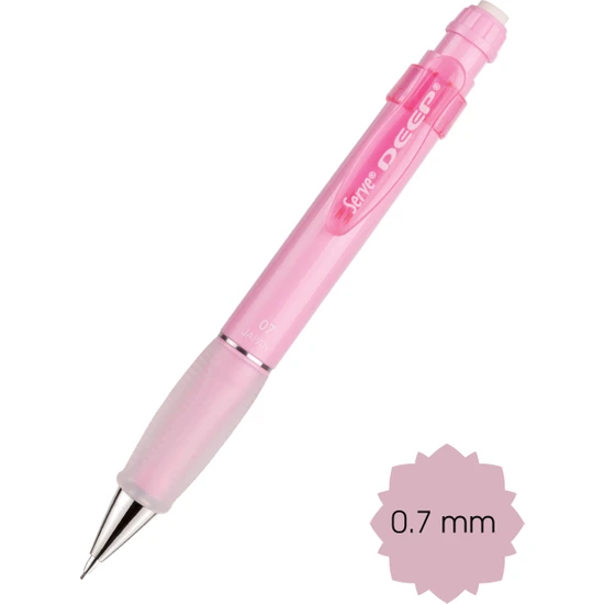 Serve Deep 0.7Mm Mekanik Kurşun Kalem Pastel Renk Sv-Deep 07 Şeker Pembe