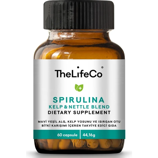 TheLifeCo Spirulina, Kelp&Nettle 60 Kapsül