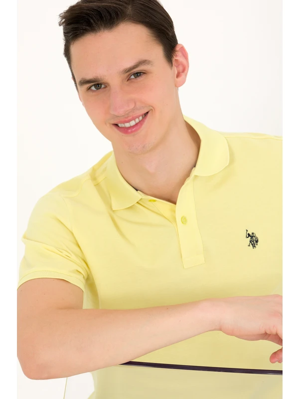 U.S. Polo Assn. Erkek Açık Sarı Basic Tişört 50262933-VR004