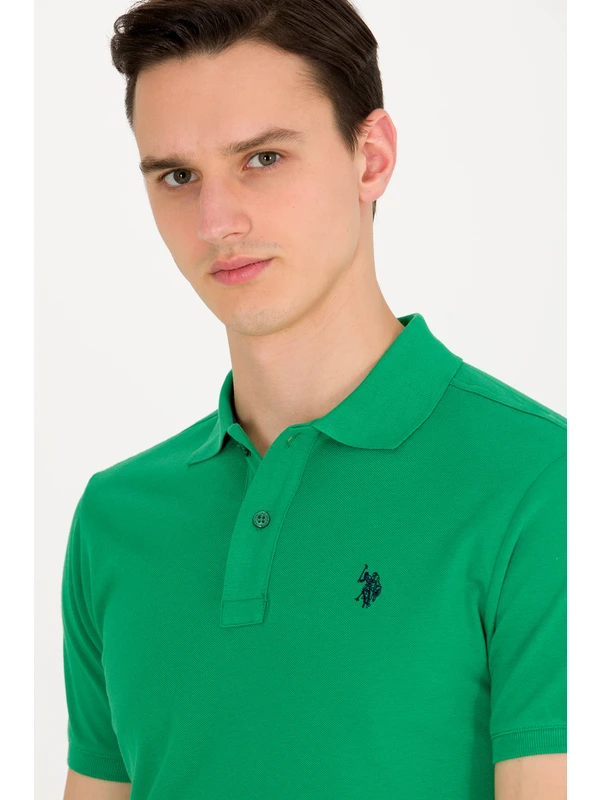 U.S. Polo Assn. Erkek Yeşil Basic Tişört 50262933-VR054