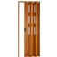 Akordiyon Kapı 117x205 cm Camlı Meşe 12Mm Katlanır Akordeon PVC 3