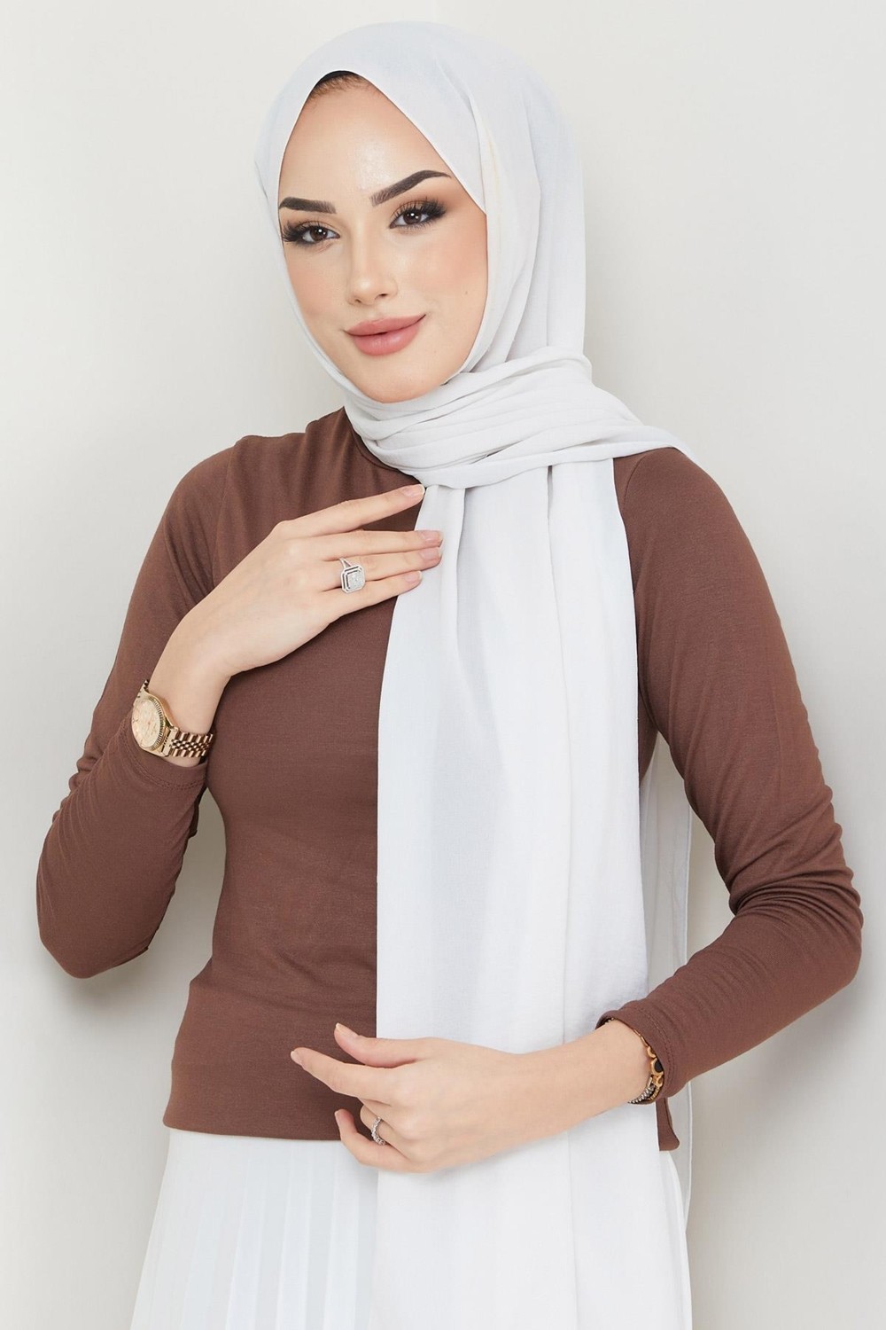Hafsa Mina Balıkçı Yaka Body Kahverengi