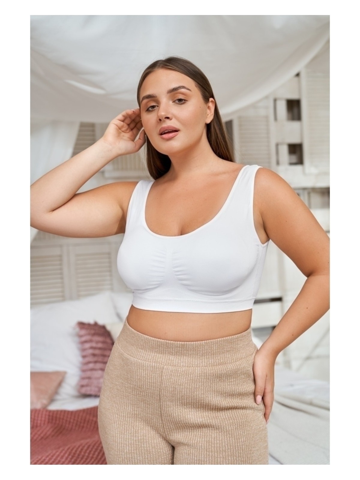 Mistirik Rosella Toparlayıcı Destekli Seamless Korse Pedsiz Sütyen Kancasız ve Kopçasız Esnek Kumaş - Görsel 3