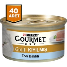 Purina Gourmet Gold Kıyılmış Ton Balıklı Kedi Konserve Mama 40 x 85 Gr.