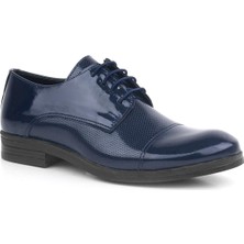 Rakerplus Lacivert Rugan Oxford Bağcıklı Klasik Çocuk Ayakkabı