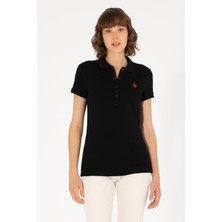 U.S. Polo Assn. Kadın Siyah Tişört Basic 50262675-VR046