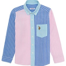 U.S. Polo Assn. Erkek Çocuk Pudra Desenli Gömlek 50247890-VR042