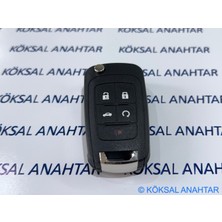 Köksal Anahtar Chevrolet Cruze 5 Tuşlu X2 ve Panik Butonlu Kumanda Kabı