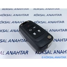 Köksal Anahtar Chevrolet Cruze 5 Tuşlu X2 ve Panik Butonlu Kumanda Kabı