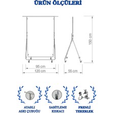 Manken İstanbul Katlanabilir Seyyar Tekerlekli Yüksek Kalite Kromaj Kaplı Orta Stand Konfeksiyon Standı Askılık