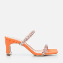 Hotiç Kadın Turuncu Abiye Topuklu Terlik