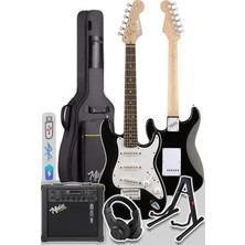 Midex RPH30WBS-AMP Elektro Gitar Seti 25W Şarjlı Amfi Kulaklık Gigbag Bluetooth Usb Full Set