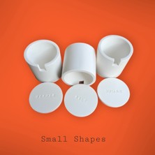 Small Shapes Tuzluk Biberlik Şekerlik Baharatlık Beton Kapaklı 3'lü