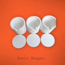 Small Shapes Tuzluk Biberlik Şekerlik Baharatlık Beton Kapaklı 3'lü