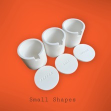 Small Shapes Tuzluk Biberlik Şekerlik Baharatlık Beton Kapaklı 3'lü