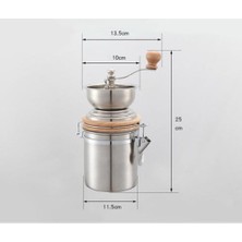Haitn Paslanmaz Çelik Konteyner Manuel Kahve Çekirdeği Değirmeni Üreticileri Makinesi El Konik Kahve Burr Değirmeni Biber Baharat Değirmenleri Mutfak T | Manuel Kahve Değirmenleri (Gümüş) (Yurt Dışından)