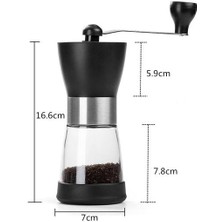 Haitn Manuel Kahve Öğütücü Seti Paslanmaz Çelik Cam Ayarlanabilir Kahve Bean Freze Depolama Kavanoz Kolay Temiz Mutfak Aletleri | Manuel Kahve Öğütücüleri (Yurt Dışından)