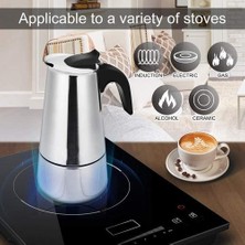 Htun 200 ml Taşınabilir Espresso Kahve Makinesi Moka Pot Paslanmaz Çelik Kahve Brewer Kettle Pot Için Pro Barista | Kahve Tencere (Yurt Dışından)