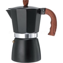 Htun 300 ml Italyan Espresso Soba Üst Kahve Makinesi Percolator Pot 6 Bardak Siyah Alüminyum Alaşım Küçük Mutfak Aletleri Aksesuarları | Kahve Kapları (Yurt Dışından)