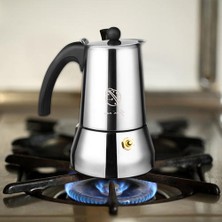 Htun Paslanmaz Çelik Kahve Makinesi Kahve Pot Moka Pot Şofben Kahve Makineleri Su Isıtıcısı Kahve Brewer Latte Percolator Soba Kahve Araçları (Yurt Dışından)