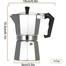 Htun 120 ml Italyan Moka Cezve Mocha Soba Espresso Kahve Kafeterya Percolator Cezve Gayzer Latte Kahve Makinesi | Kahve Tencereler (Yurt Dışından)