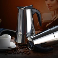 Htun Paslanmaz Çelik Kahve Pot Mocha Espresso Latte Percolator Soba Kahve Makinesi Pot Percolator Içecek Aracı Cafetiere | Kahve Kapları (Yurt Dışından)