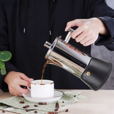 Htun Moka Pot Espresso Ev Cezve Indüksiyon Ocak Isıtma Kahve Makinesi High End Paslanmaz Çelik Ürünler | Kahve Kapları (Yurt Dışından)