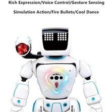 Htun Uzaktan Kumanda Akıllı Akıllı Robot Ses Konuşma Jest Dokunmatik Algılama Savaş Modu Başlat Kurşun Rc Robot Çocuk Hediye | Rc Robot (Beyaz) (Yurt Dışından)