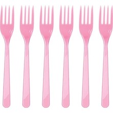 Kidspartim Pembe Plastik Çatal